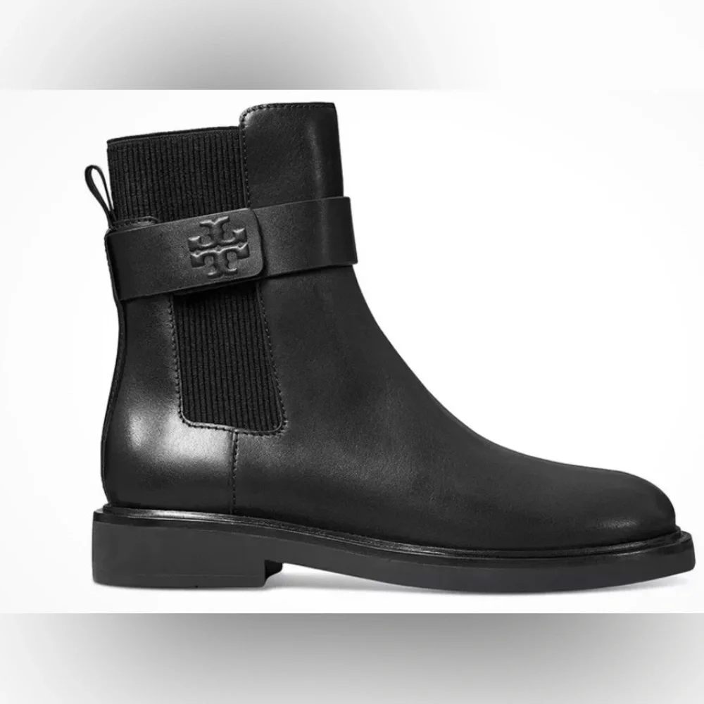NIB TORY BURCH Women's Double T Buckled Chelsea Boots